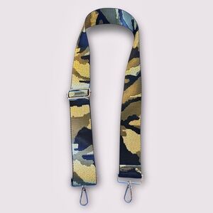 NWOT Ahdorned Gold Black Camouflage Adjustable Bag Strap